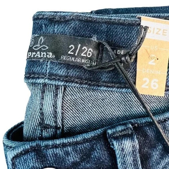 prAna Sienna Jean Deep Blue Stretch Denim Size 2/26 Regular MSRP $109 NEW - Picture 10 of 10